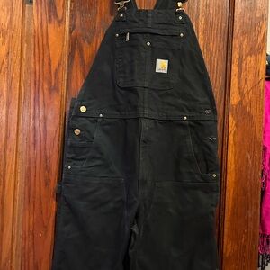 Carhartt Black utility Overalls